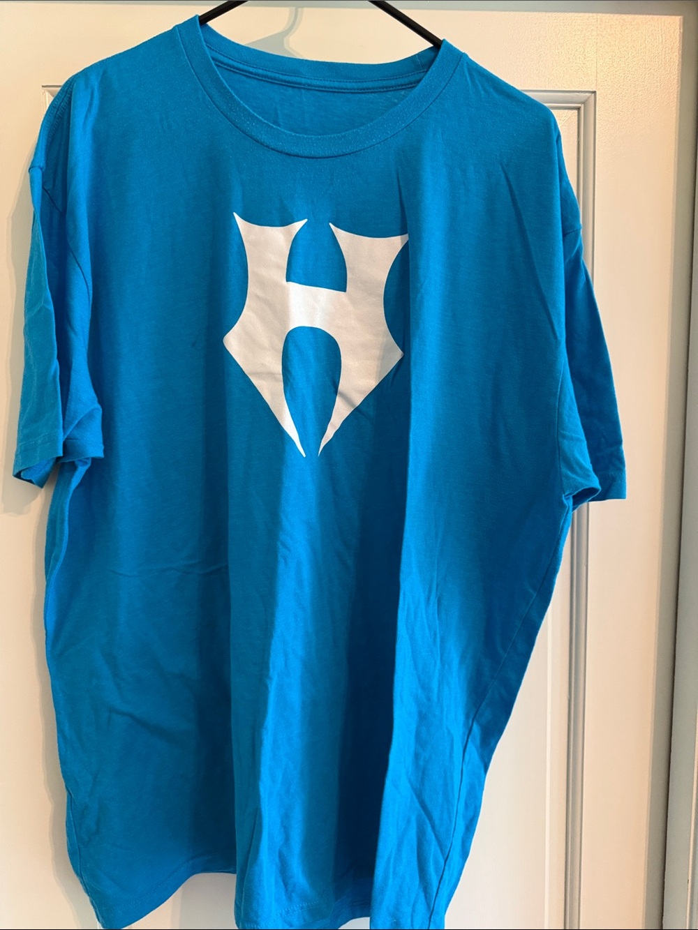 Salvage Bright Blue Short-Sleeve Tee with White Shield Graphic